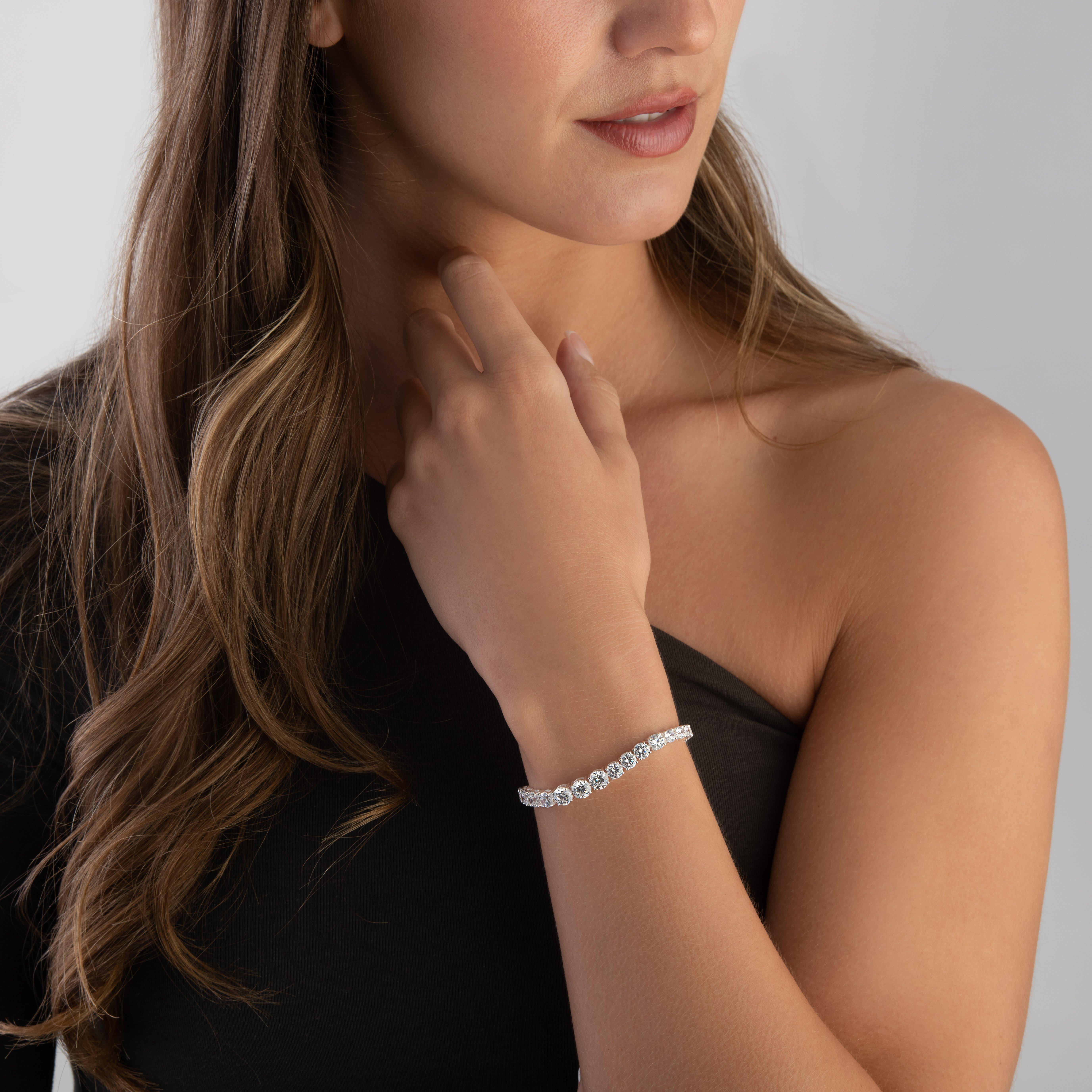 Beaverbrooks Silver Cubic Zirconia Bracelet