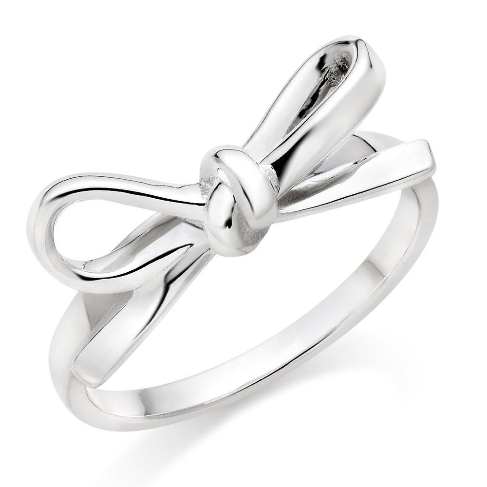 Sterling silver bow ring deals