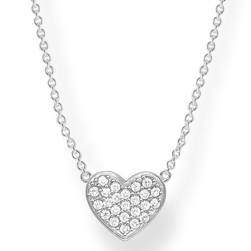 Thomas Sabo Glam & Soul Silver Cubic Zirconia Heart Necklace | 0106181 ...