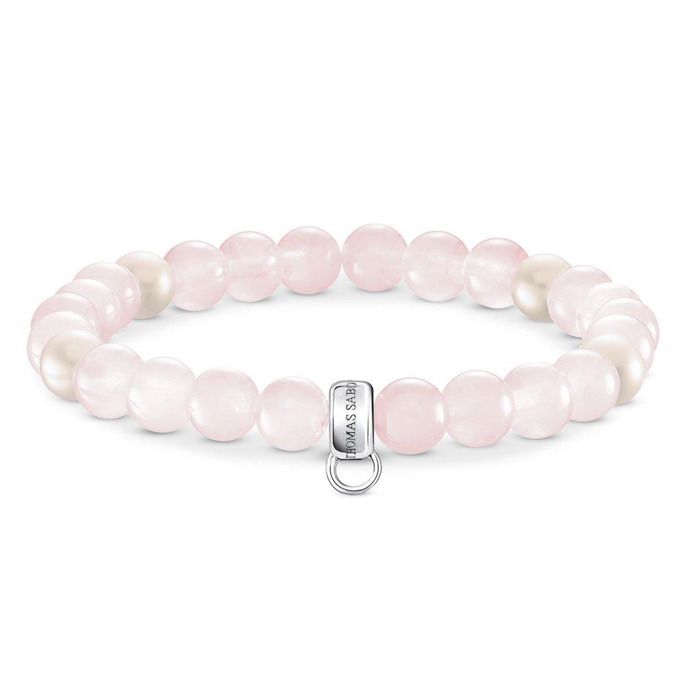 Thomas Sabo Silver Freshwater Cultured Pearl Rose Quartz Bracelet