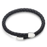 Black Leather Men's Bracelet