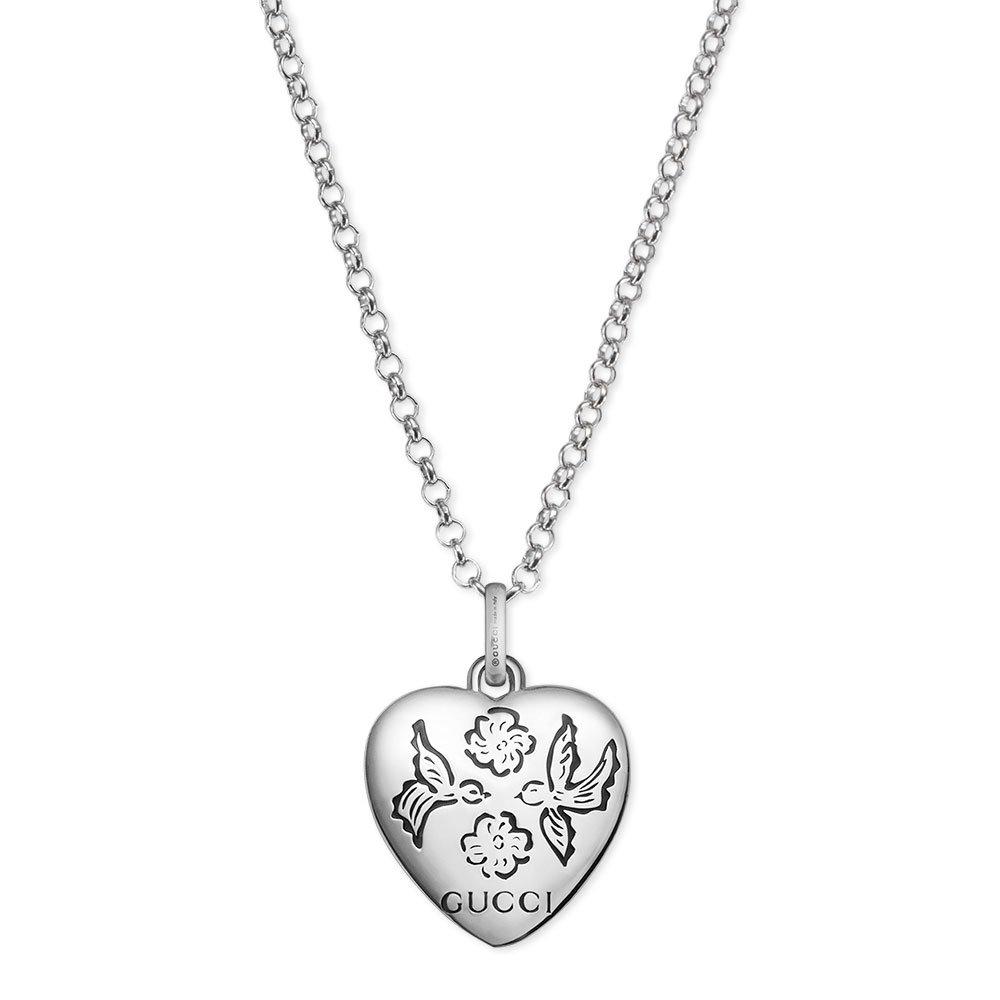 Gucci Blind For Love Silver Necklace | 0108985 | Beaverbrooks the Jewellers