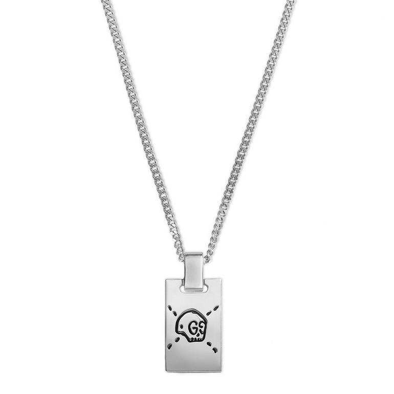 Gucci Ghost Skull Silver Necklace