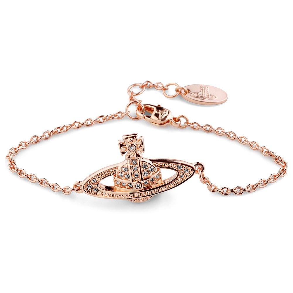 Vivienne Westwood Rose Gold Tone Orb Crystal Bracelet