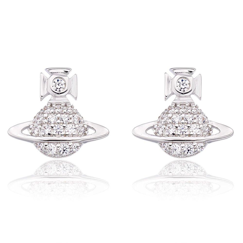 Vivienne Westwood Tamia Silver Cubic Zirconia Earrings | 0109225 | Beaverbrooks