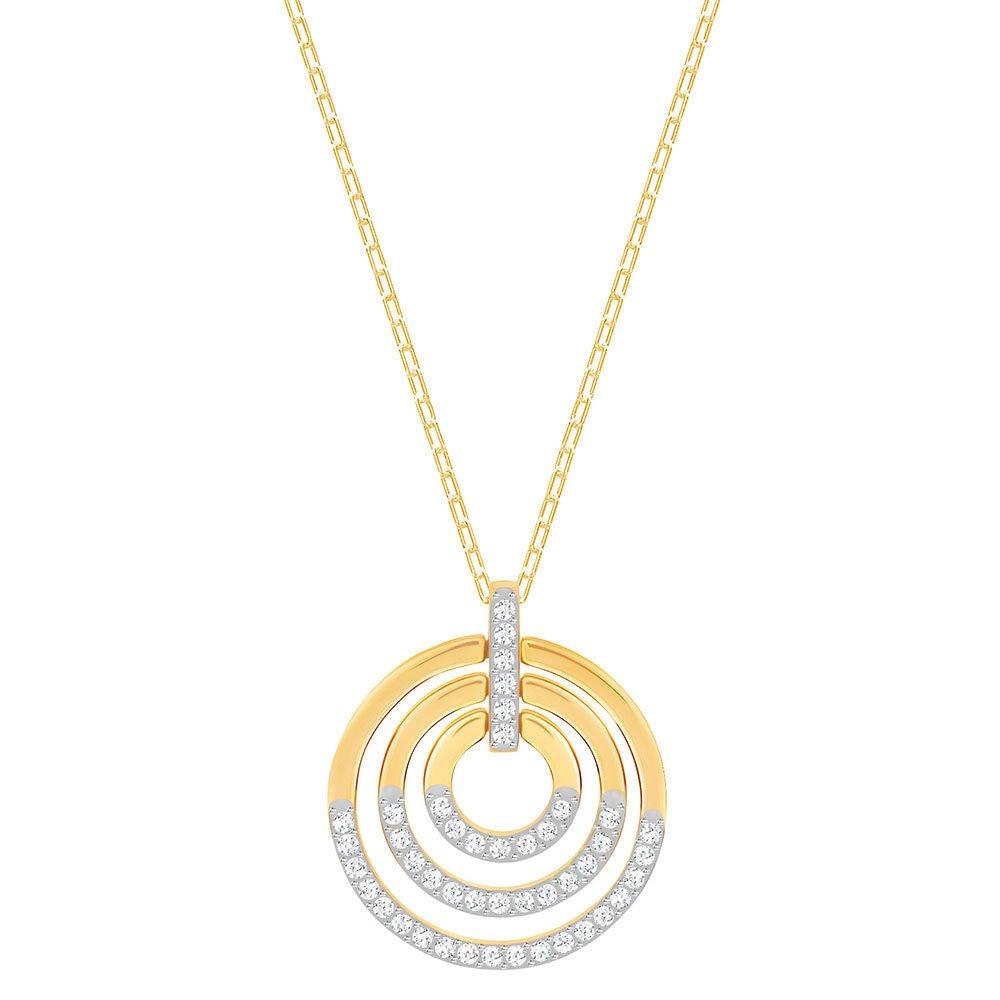 Swarovski Circle Pendant In Rhodium