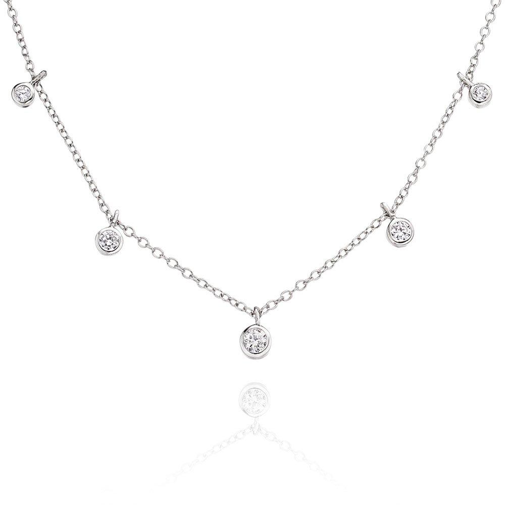Silver Cubic Zirconia Choker Necklace | 0111078 | Beaverbrooks the ...