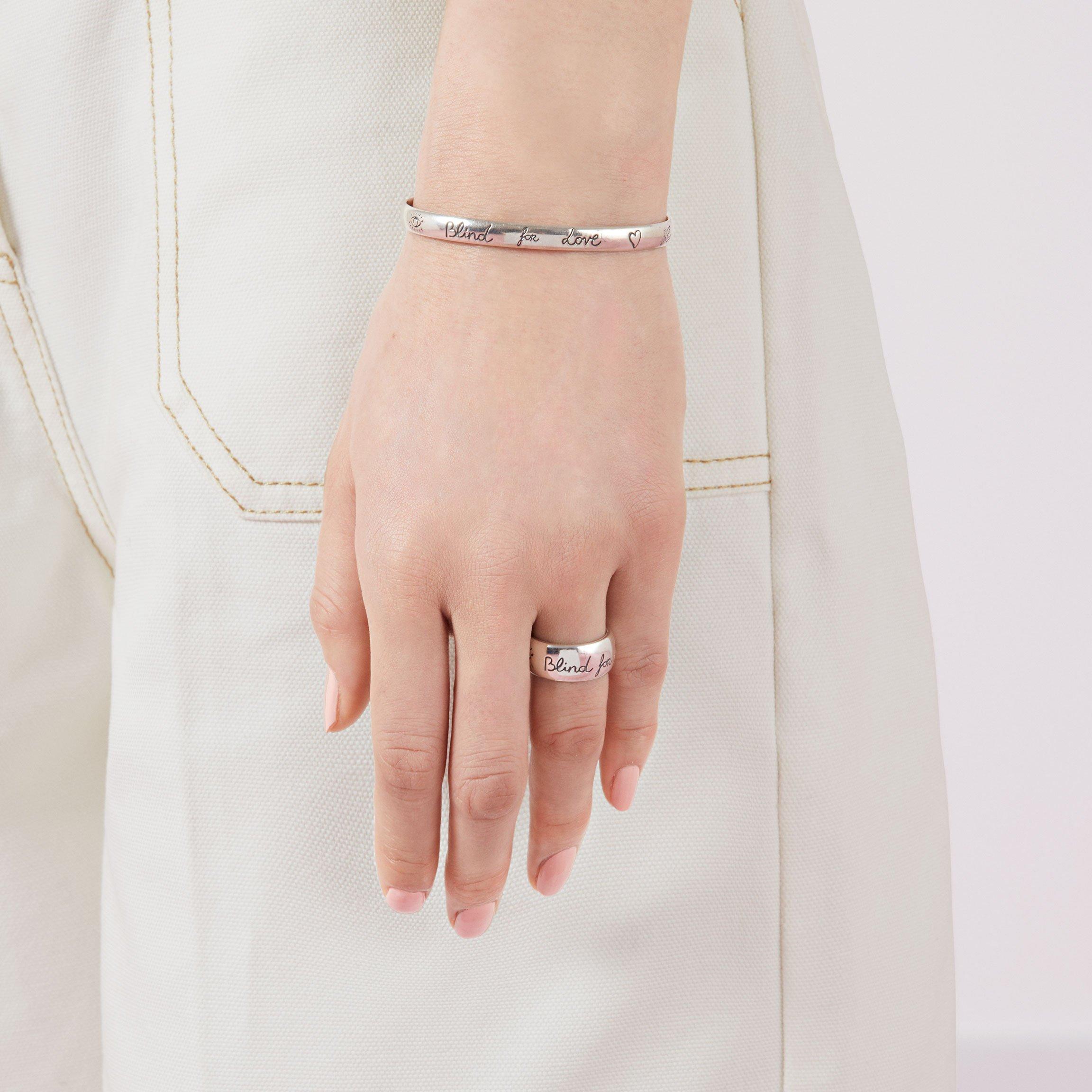Gucci Blind For Love Silver Ring | 0111256 | Beaverbrooks