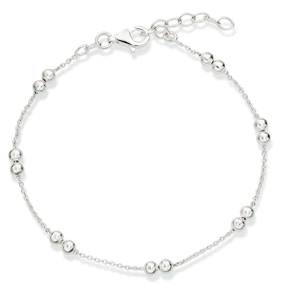 Silver Double Ball Bracelet | 0111581 | Beaverbrooks the Jewellers