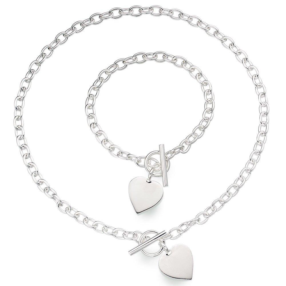 T bar deals silver necklace