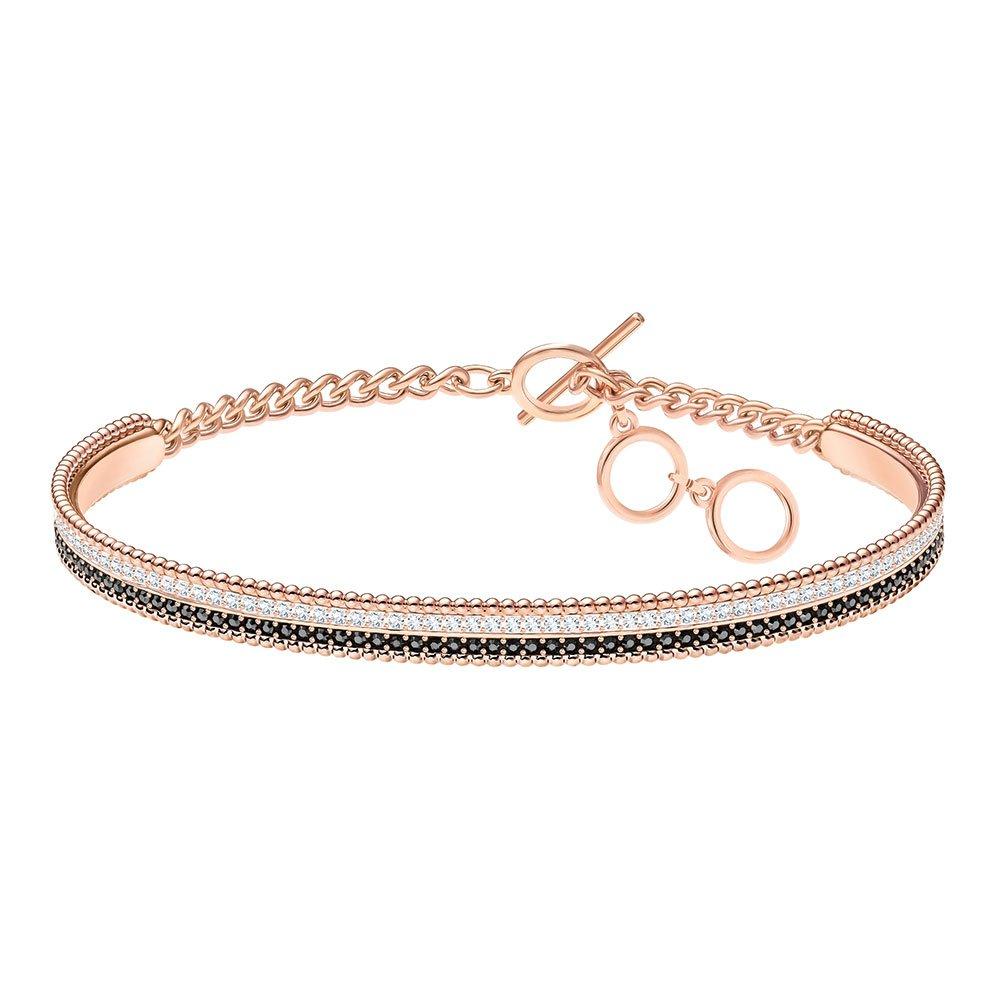 Swarovski Rose Gold Tone Crystal Bangle | 0112333 | Beaverbrooks the ...