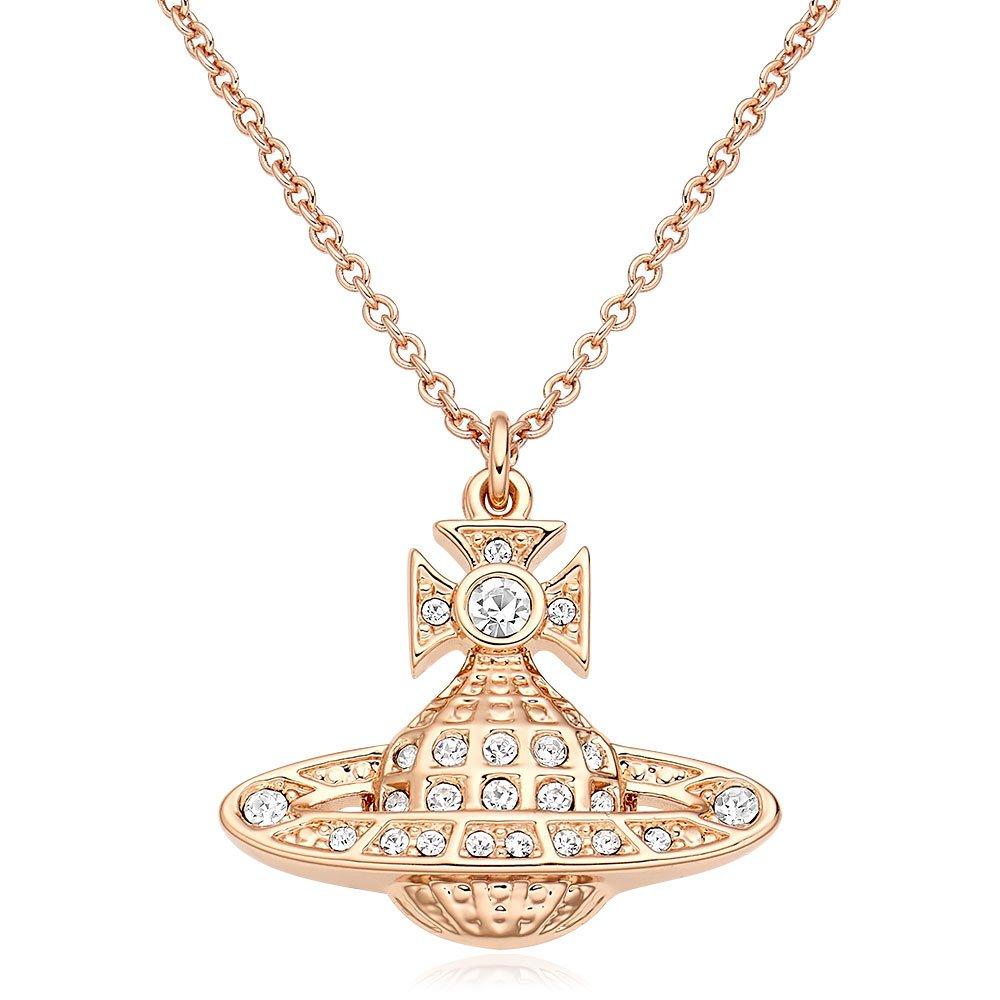 Vivienne Westwood Minnie Bas Relief Pendant Necklace - Rose Gold