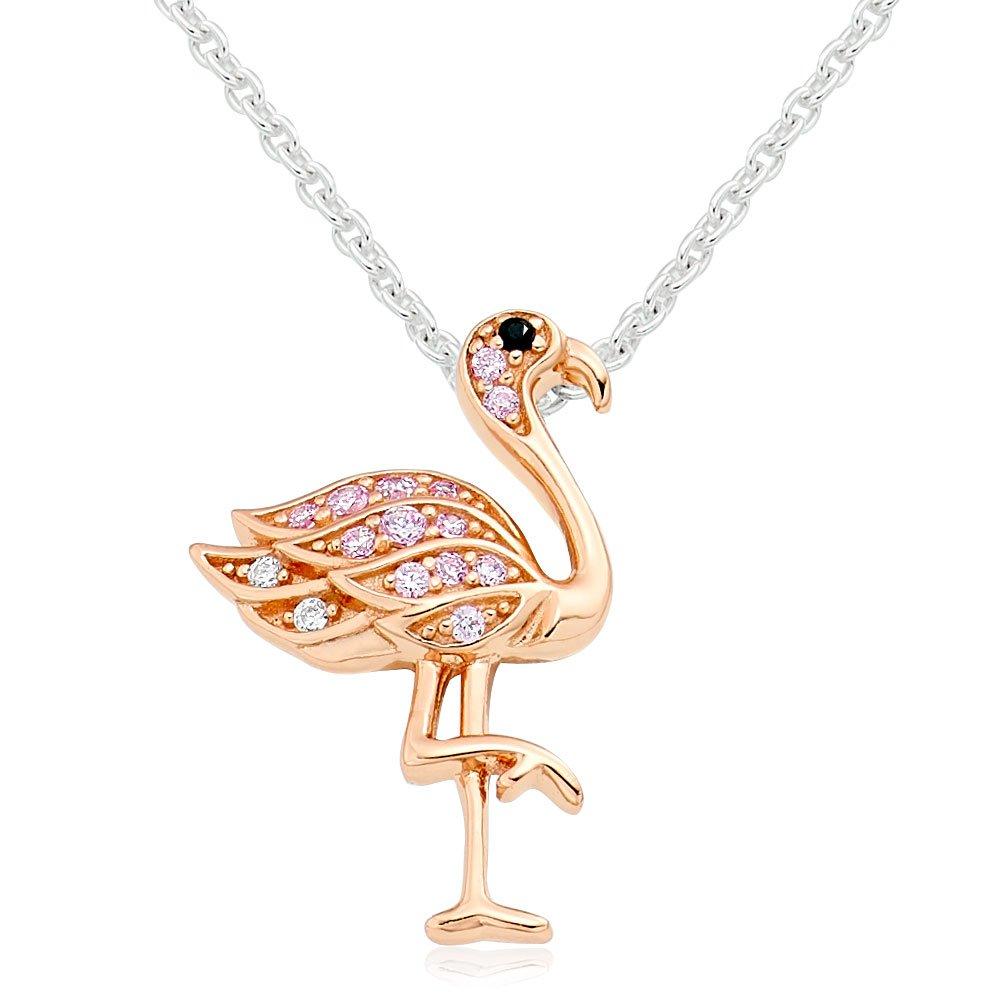 Gold hot sale flamingo pendant