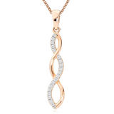 Rose Gold Plated Silver Cubic Zirconia Infinity Pendant