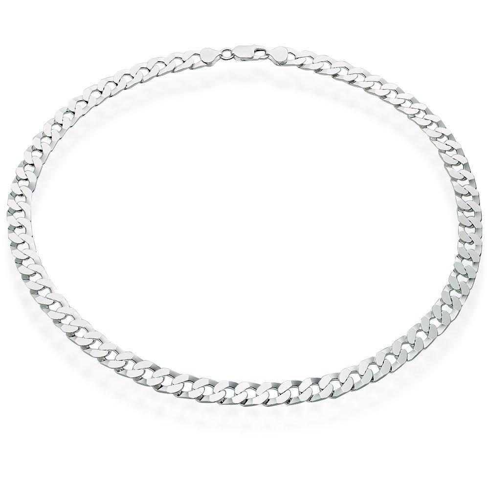 Mens silver hot sale curb chain