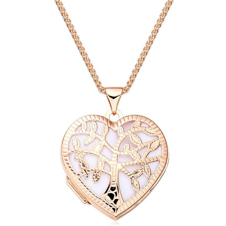 Rose Gold Plated Silver Tree Locket