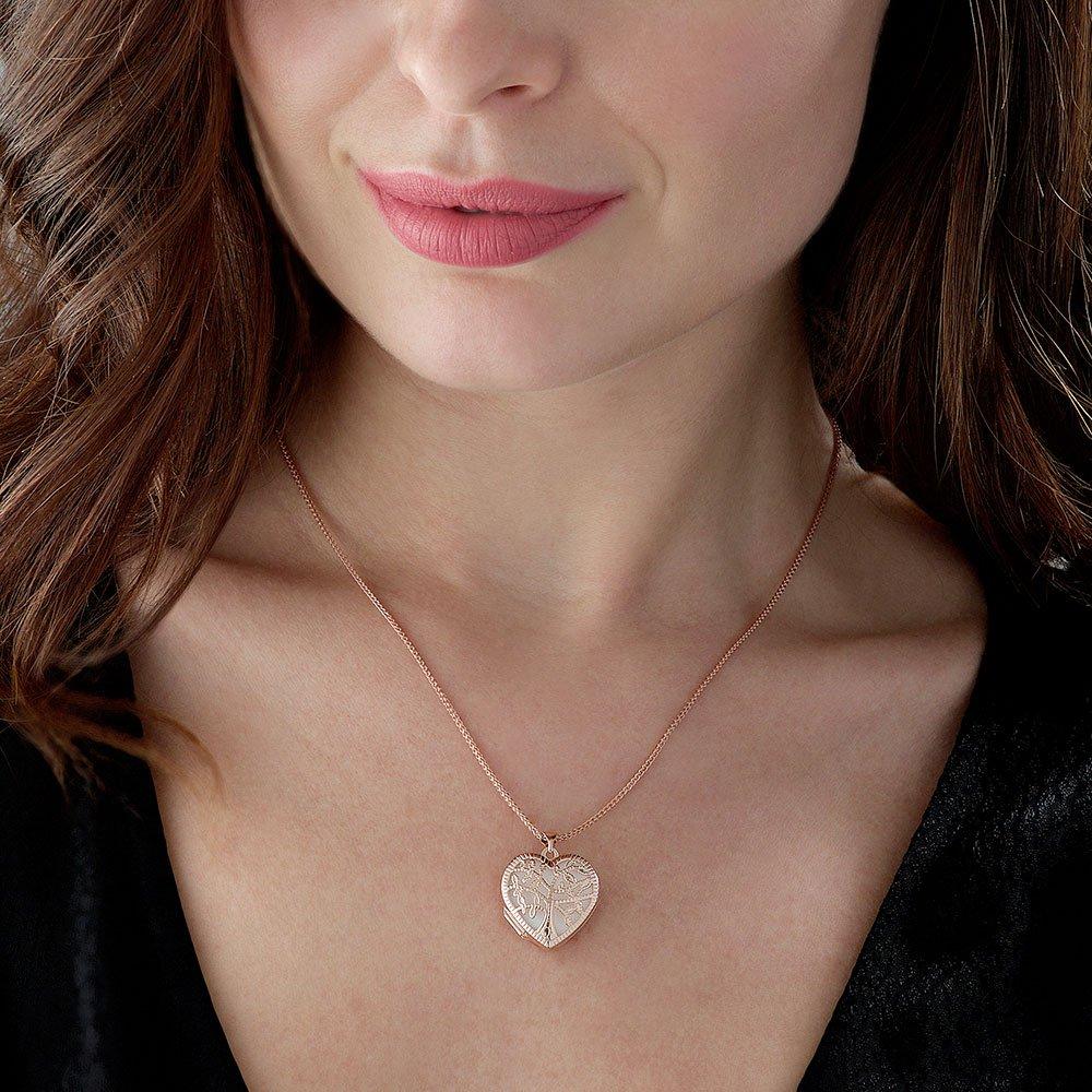 Rose Gold Plated Silver Tree Locket
