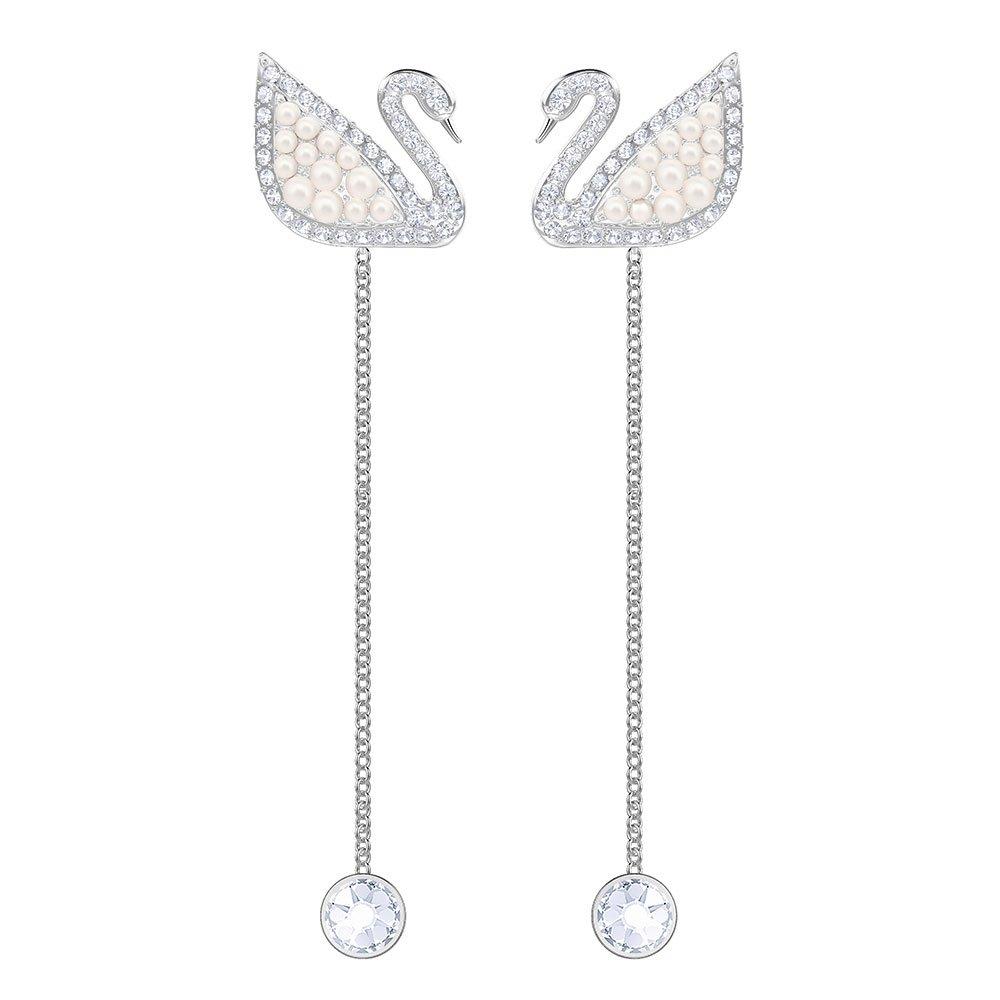 Swarovski Iconic Swan Crystal Drop Earrings