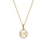 Michael Kors Custom Kors 14ct Gold Plated Silver Cubic Zirconia Pendant