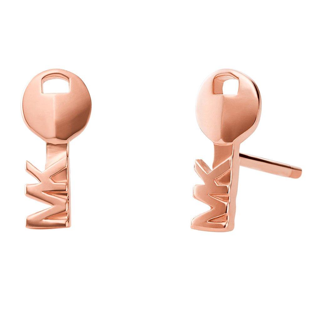 Michael Kors Custom Kors 14ct Rose Gold Plated Silver Key Stud Earrings 0114632 Beaverbrooks the Jewellers