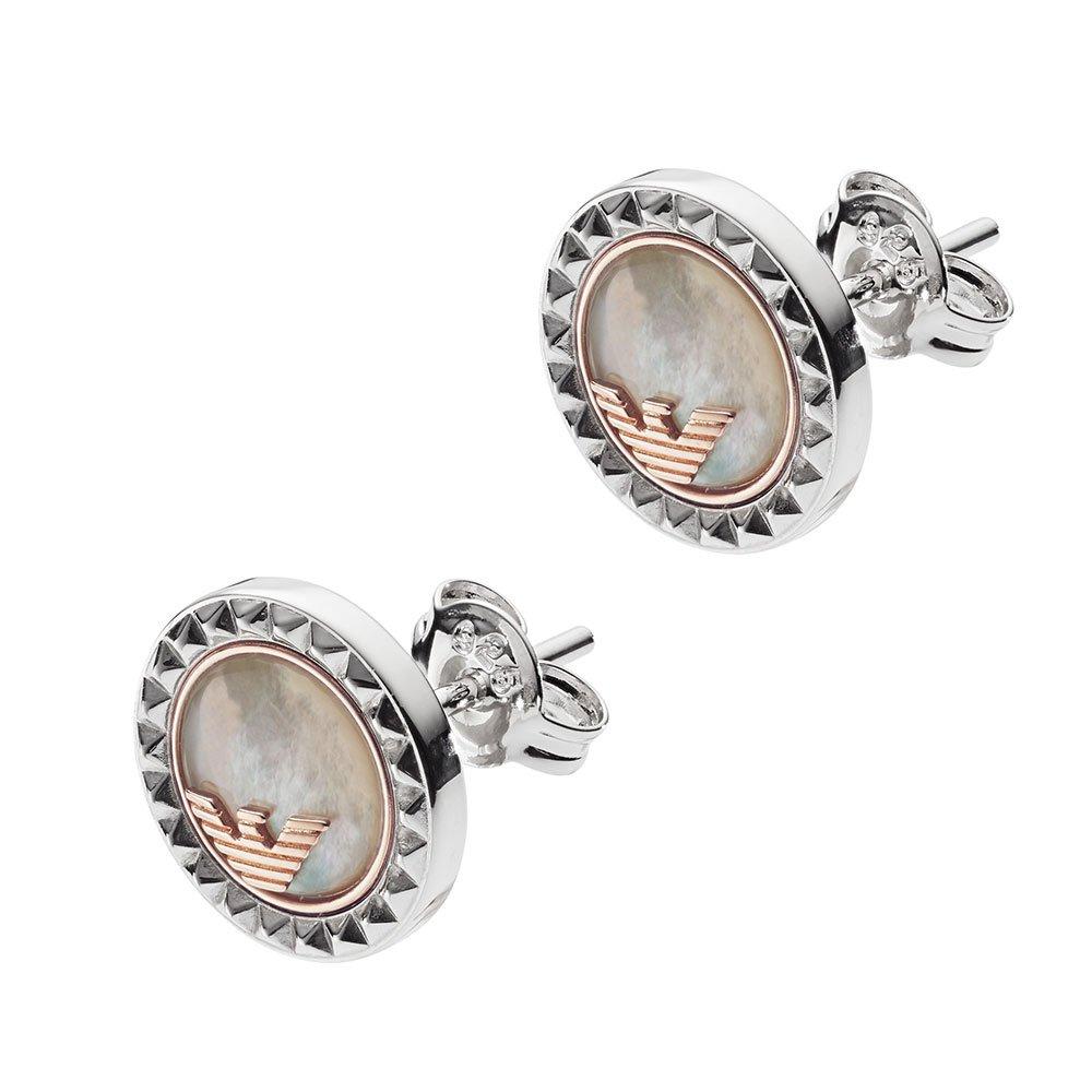 Emporio Armani Silver Mother of Pearl Earrings | 0114865 | Beaverbrooks the  Jewellers