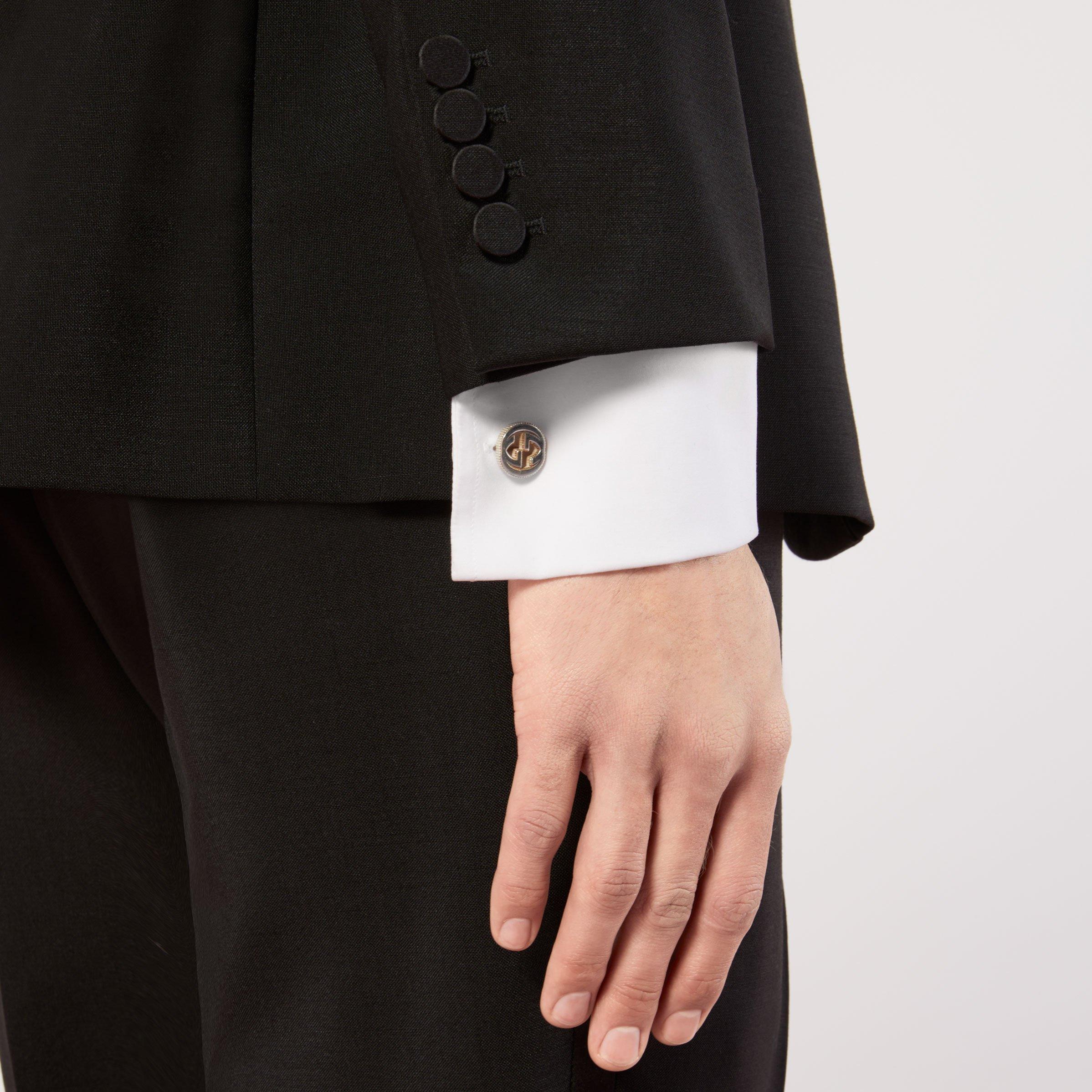 Gucci Interlocking Silver Cufflinks | 0115021 | Beaverbrooks the Jewellers