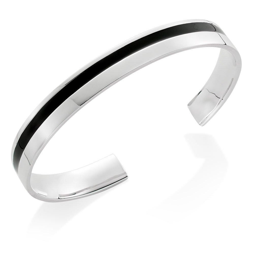 Mens silver hot sale bangle bracelet