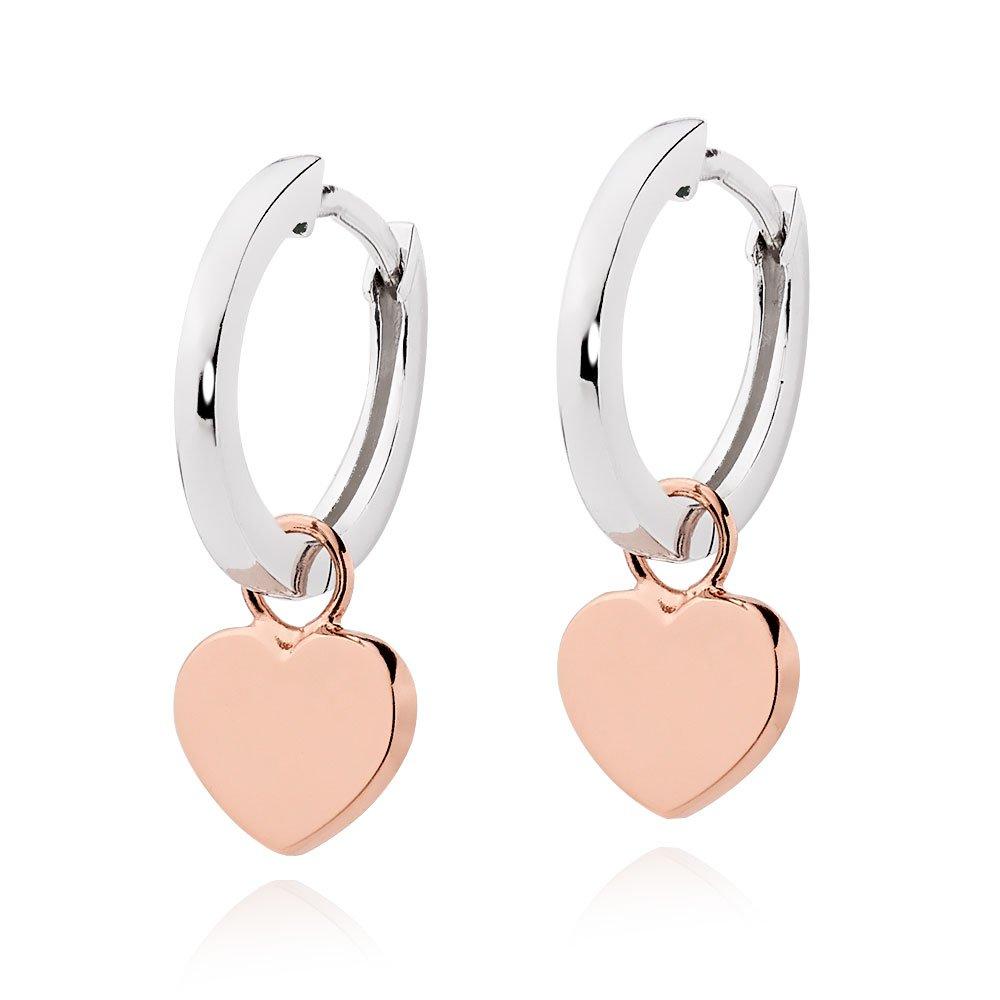 Rose gold deals earrings heart