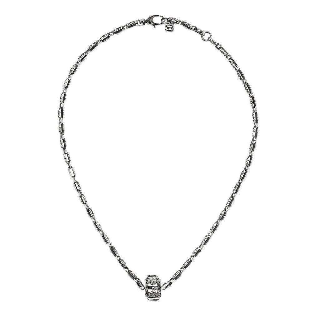Gucci G Cube Silver Necklace 0116294 Beaverbrooks the Jewellers