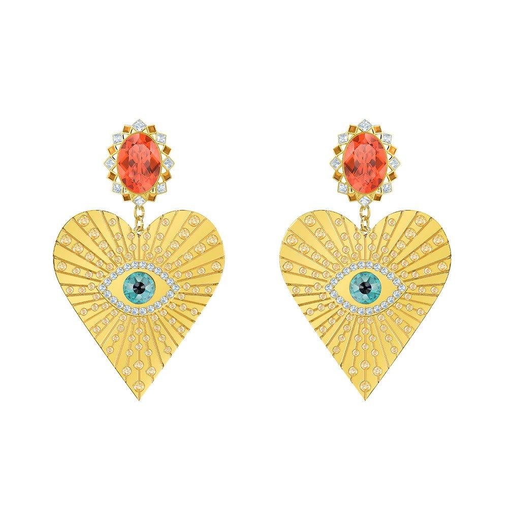 Swarovski Lucky Goddess Yellow Gold Tone Crystal Drop