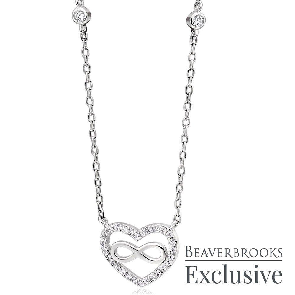 Silver Cubic Zirconia Infinity Necklace