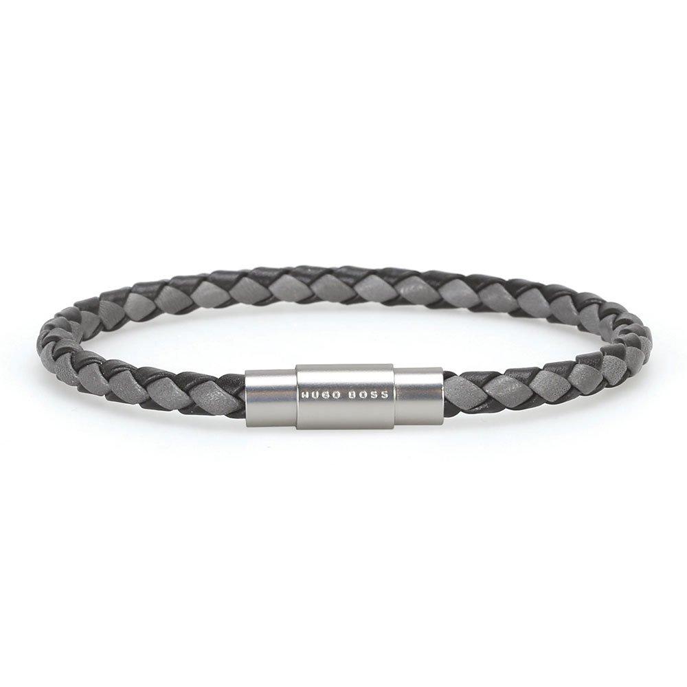 boss men's leather bracelet