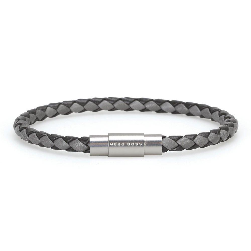 boss men's leather bracelet