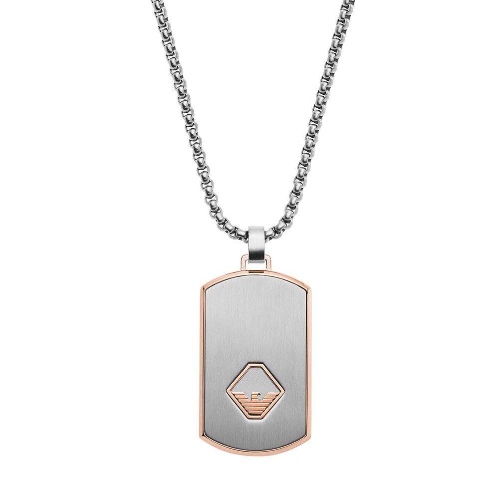 Emporio Armani Two Colour Dog Tag Men's Pendant | 0117795 | Beaverbrooks  the Jewellers