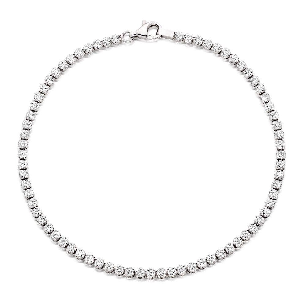 Silver Cubic Zirconia Tennis Bracelet | 0008015 | Beaverbrooks the ...