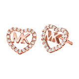 Michael Kors Love Logo 14ct Rose Gold Plated Earrings