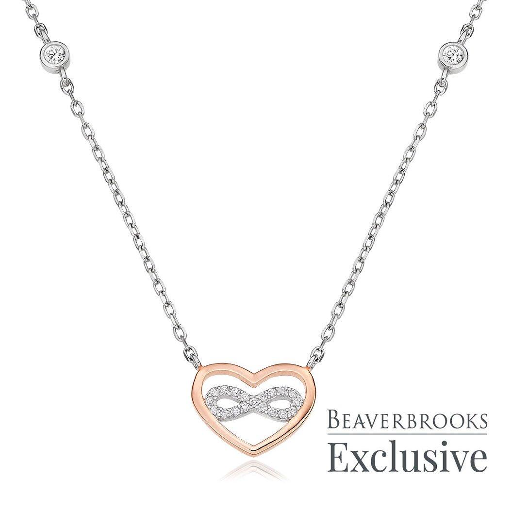 Cubic Zirconia Beaverbrooks Infinity Necklace Beaverbrooks Locket