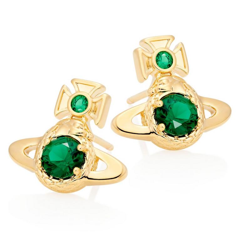 Vivienne Westwood Ouroboros Gold Tone Earrings