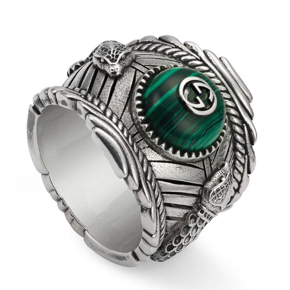 Gucci green store snake ring