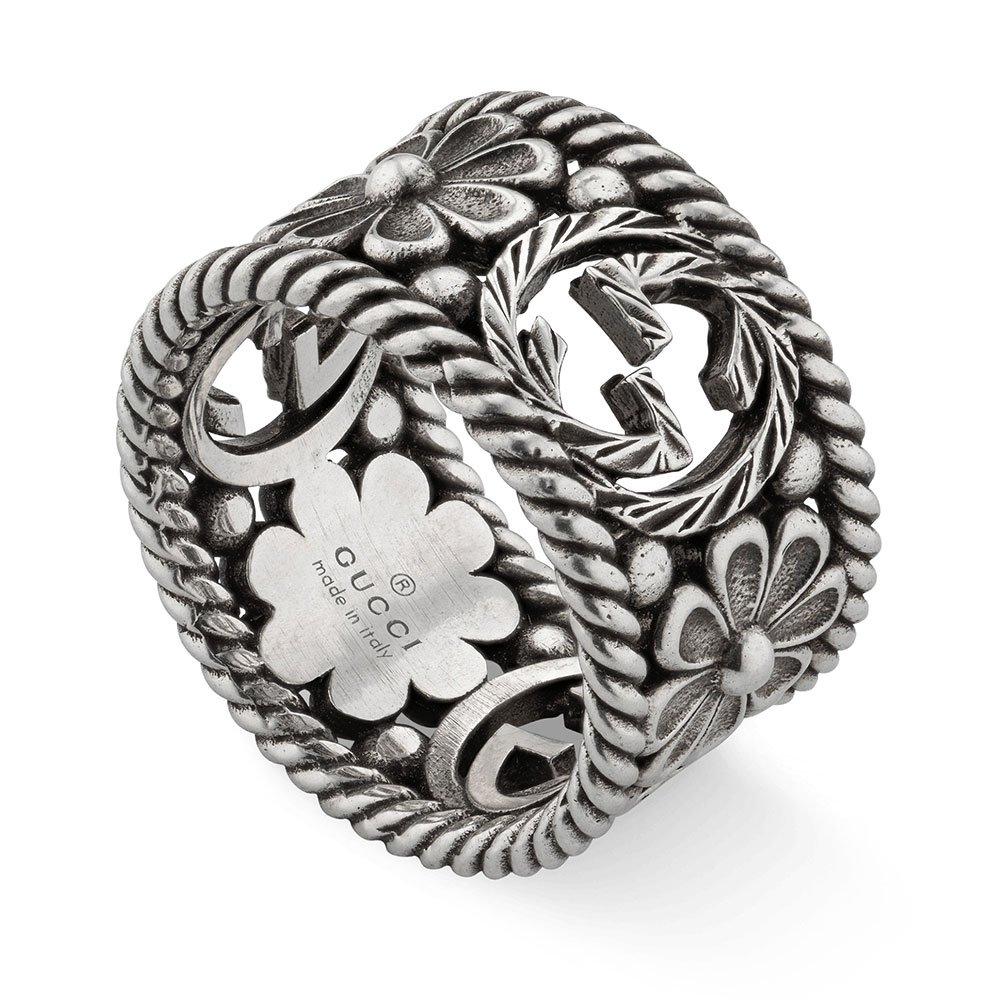 Gucci Interlocking G Flower Silver Ring | 0119419