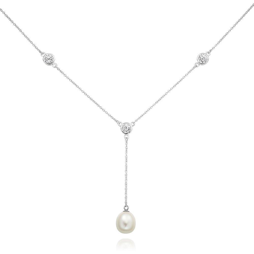 Cultured pearl drop necklace new arrivals