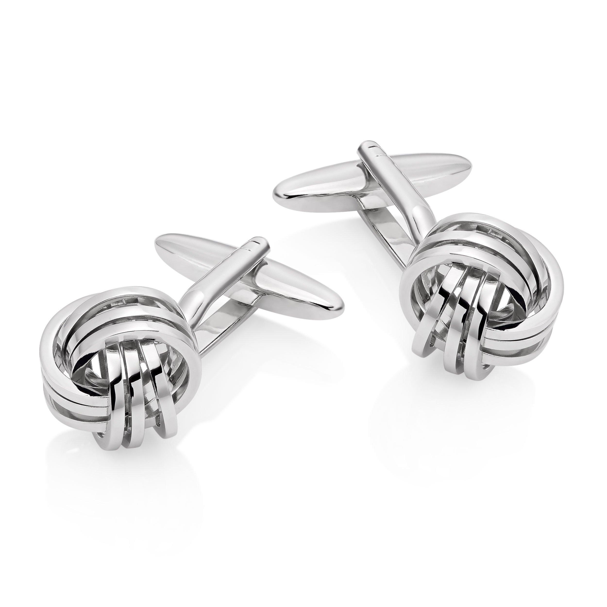 Knot Men s Cufflinks 0119709 Beaverbrooks the Jewellers