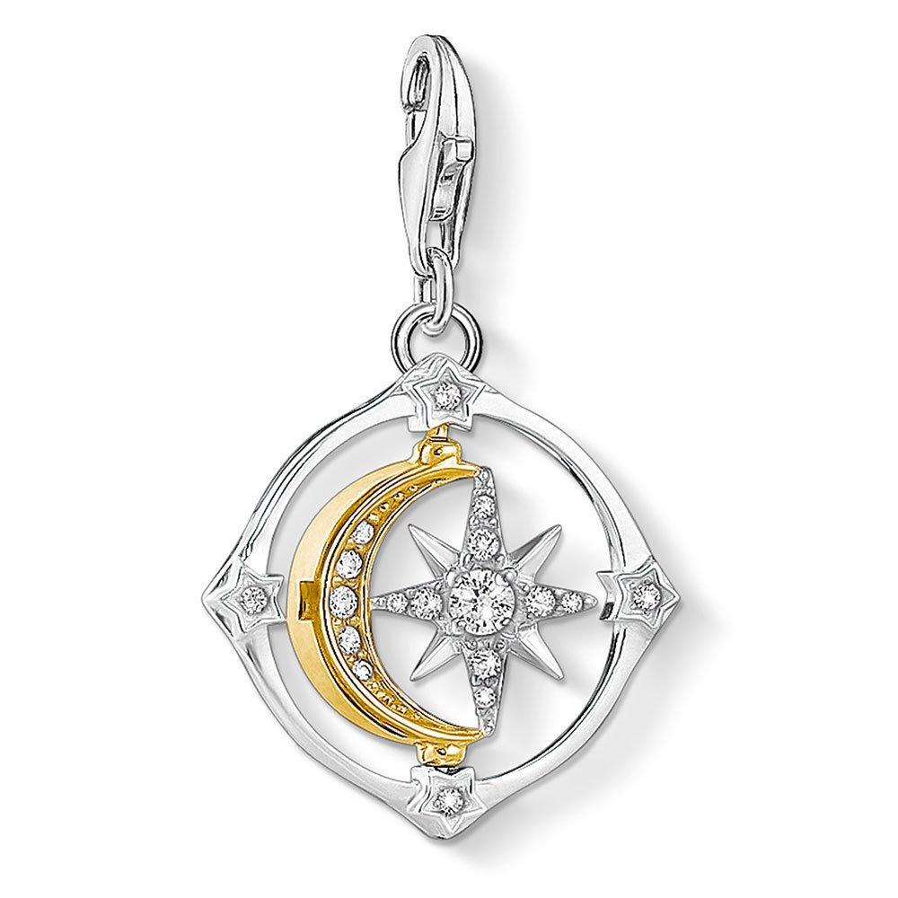 Silver hot sale compass charm