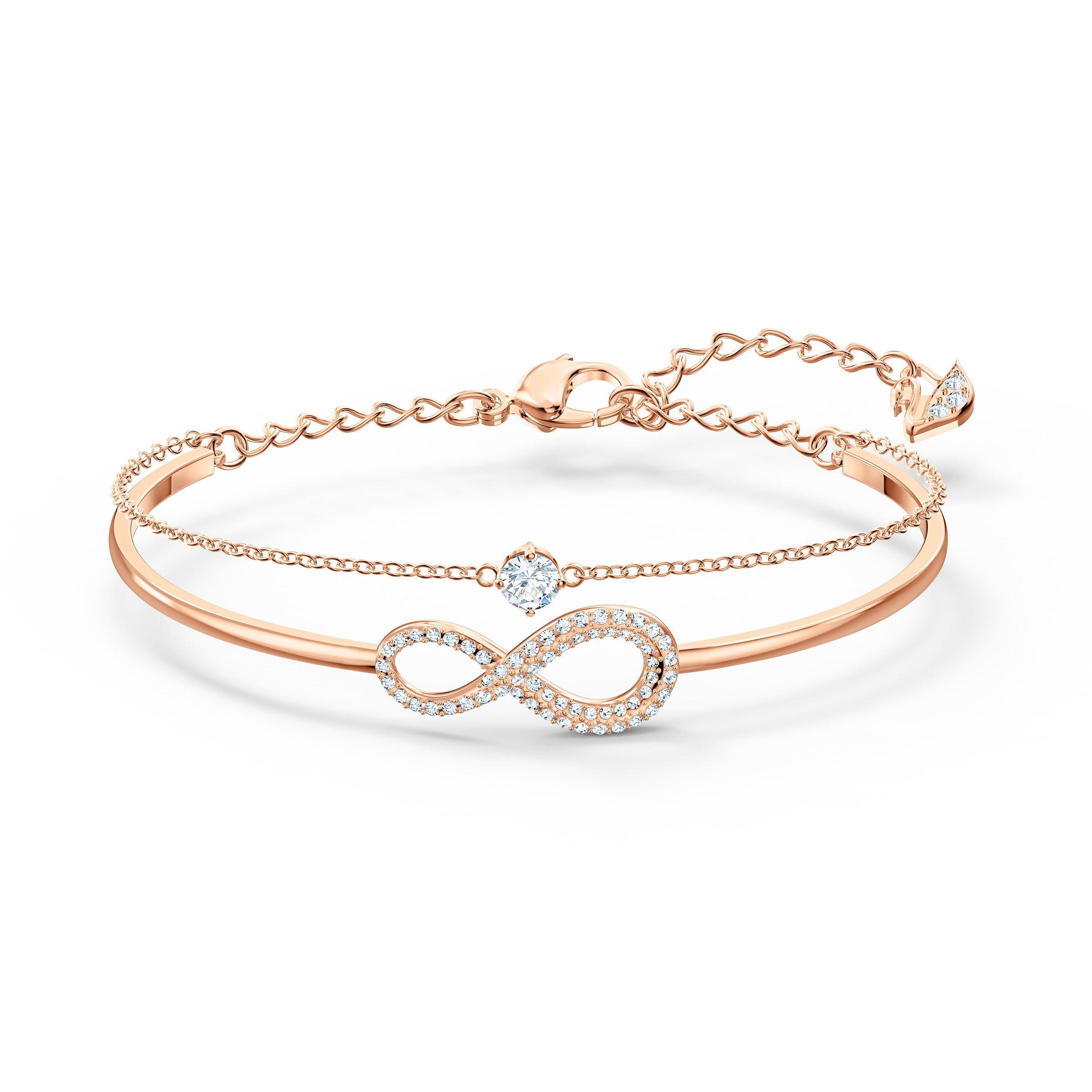 Swarovski Infinity Rose Gold Tone Bangle