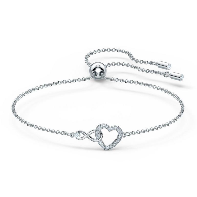 Swarovski Infinity Heart Silver Tone Bracelet