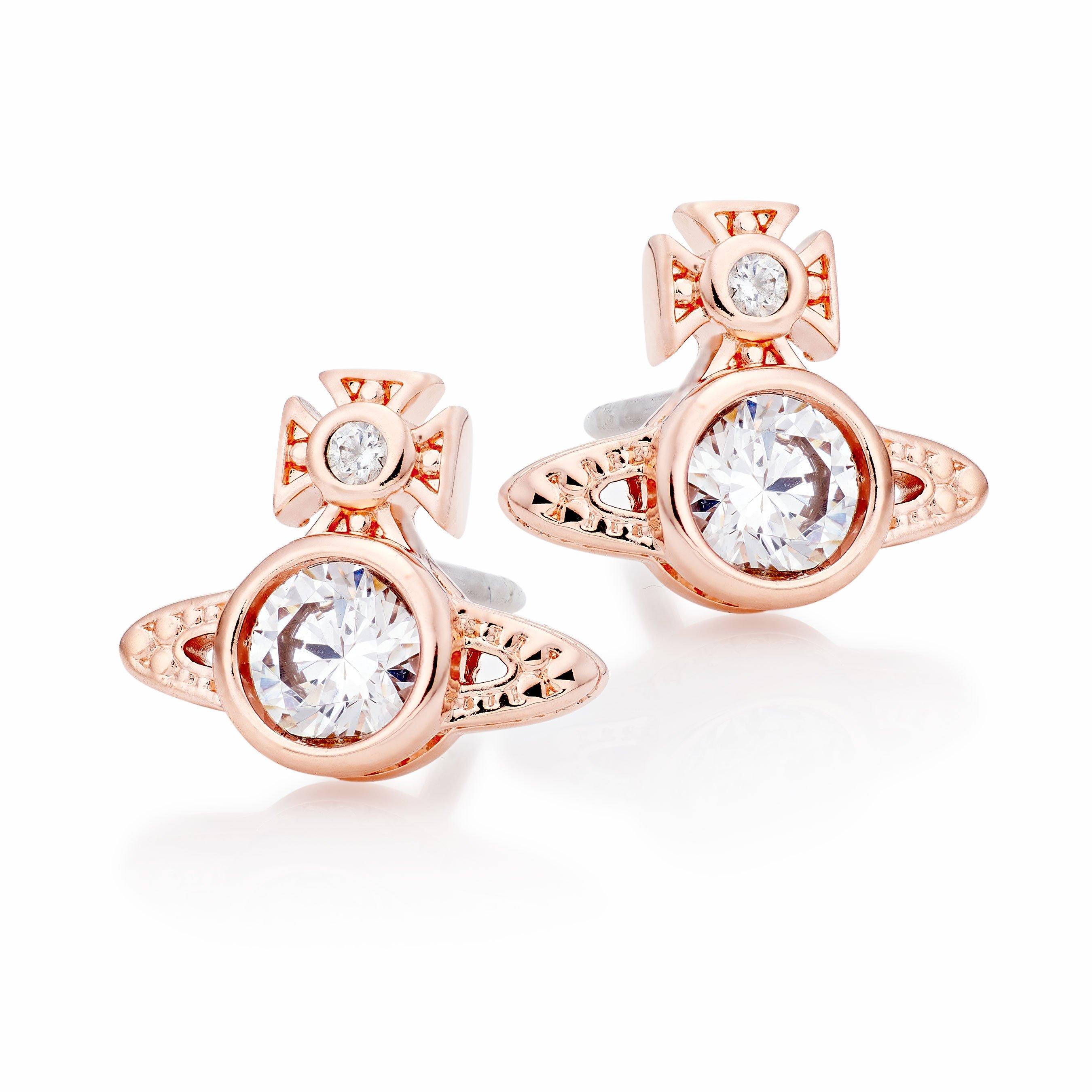 Vivienne Westwood London Orb Rose Gold Tone Stud Earrings Beaverbrooks The Jewellers