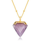 18ct Gold Plated Silver Amethyst Necklace