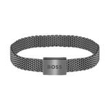 BOSS Essentials Grey Mesh Men's Bracelet
