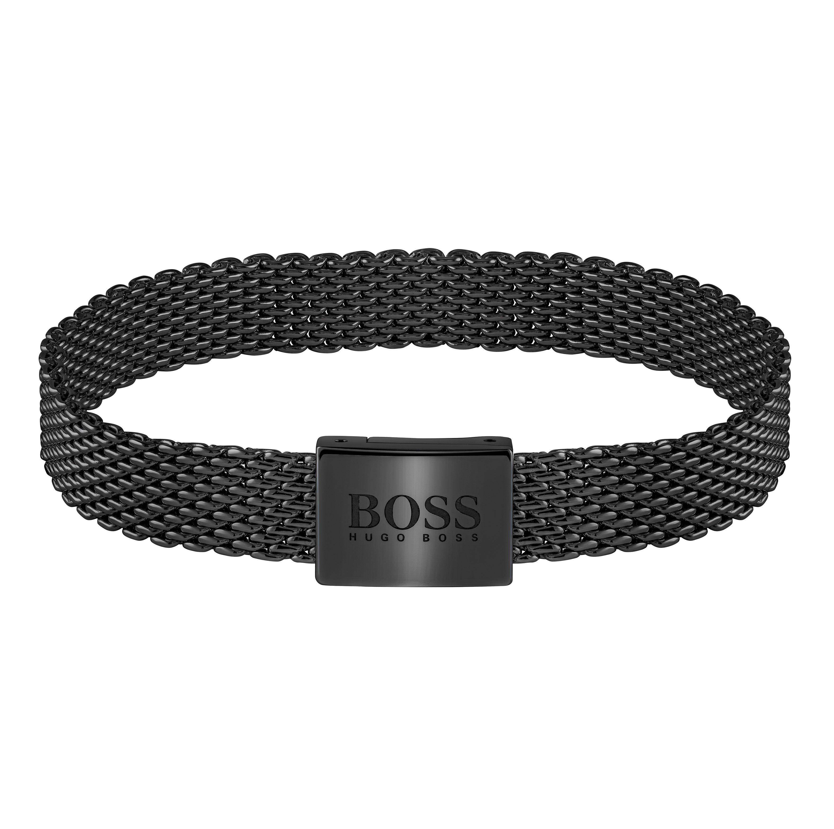 Black hugo boss outlet bracelet