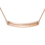 BOSS Insignia Rose Gold Tone Bar Necklace